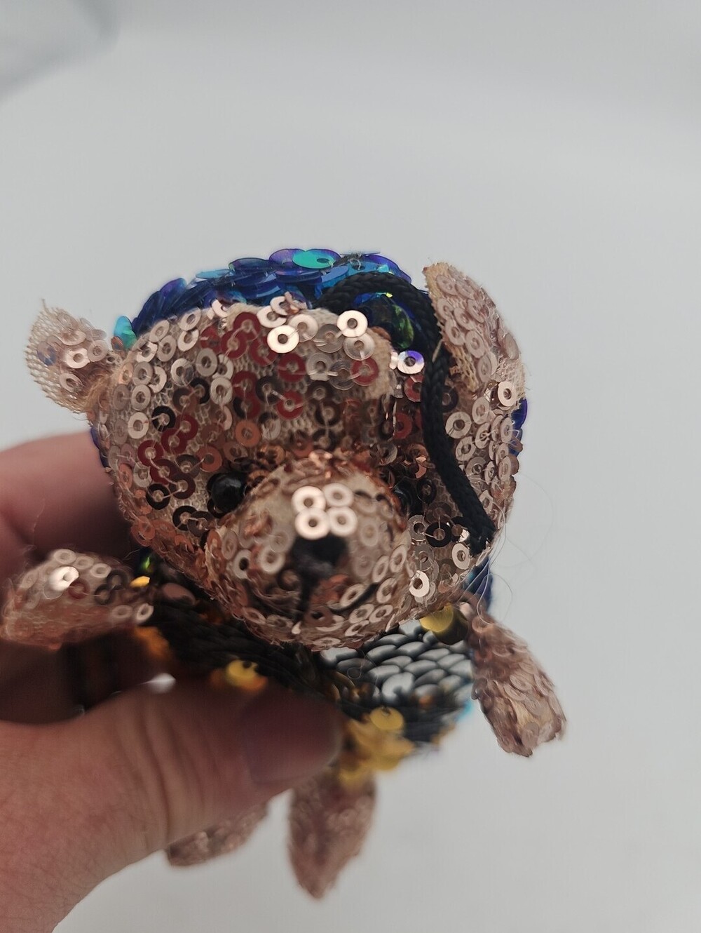 Sequined Bear Mini Plush Toy 3" Multi Color Gift Collect Decor Cra-Z-Art